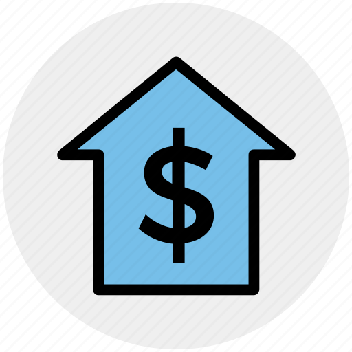 Dollar, home, house, money, online, sign, think icon - Download on Iconfinder