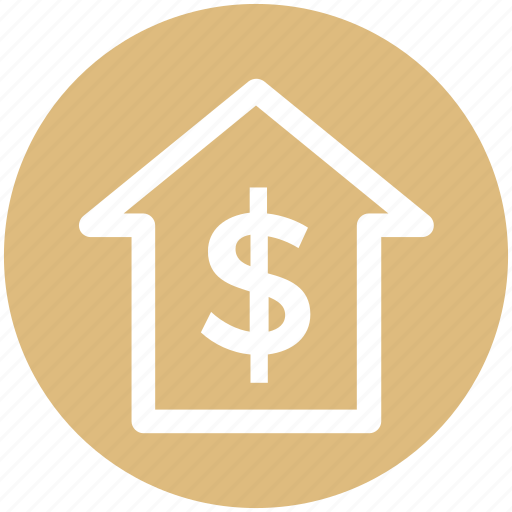 Dollar, home, house, money, online, sign, think icon - Download on Iconfinder