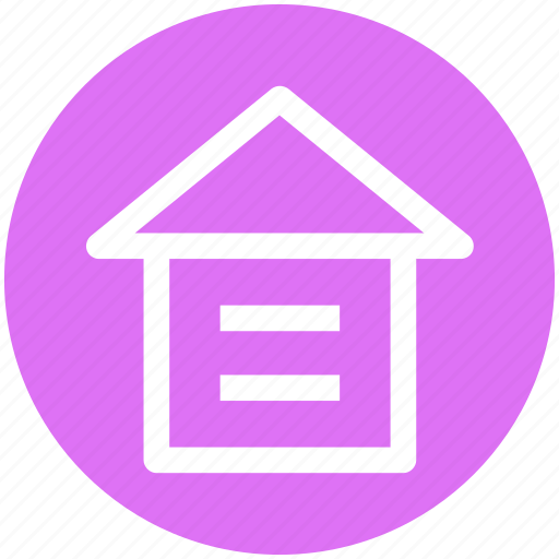 Building, garage, garbage, home, home position, house, property icon - Download on Iconfinder