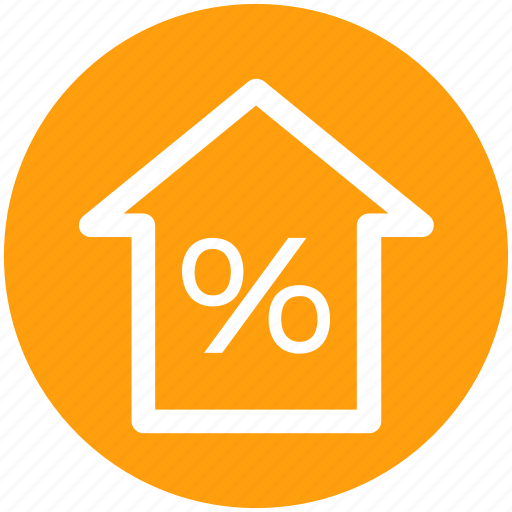 Home, house, mortgage percentage, percent, percentage, property discount, property tax icon - Download on Iconfinder