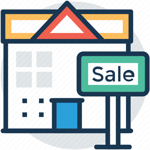 House auction, house for sale, property sale, real estate, sale advertisement icon - Download on Iconfinder