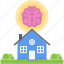 brain, estate, house, real, realtor, smart 