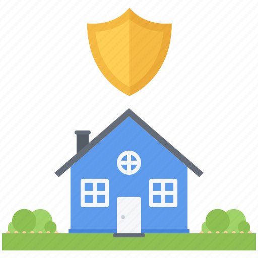 Bush, estate, garden, house, protection, real, shield icon - Download on Iconfinder