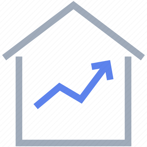 Arrow, home, house, increase, price icon - Download on Iconfinder