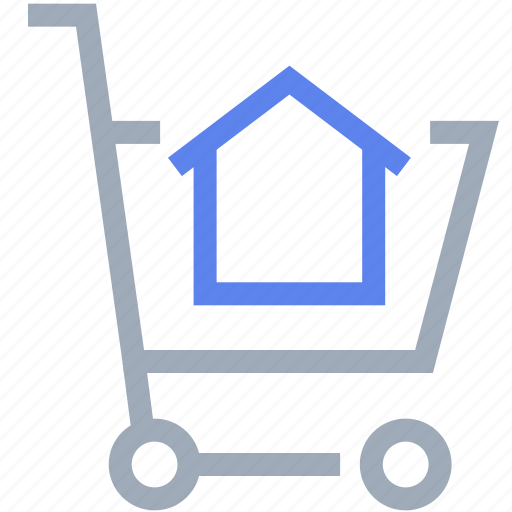 Cart, house, shopping, shopping trolley icon - Download on Iconfinder
