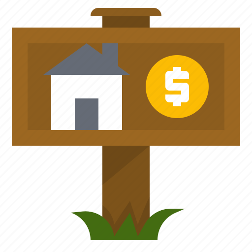Estate, home, house, property, rental, sale, sign icon - Download on Iconfinder