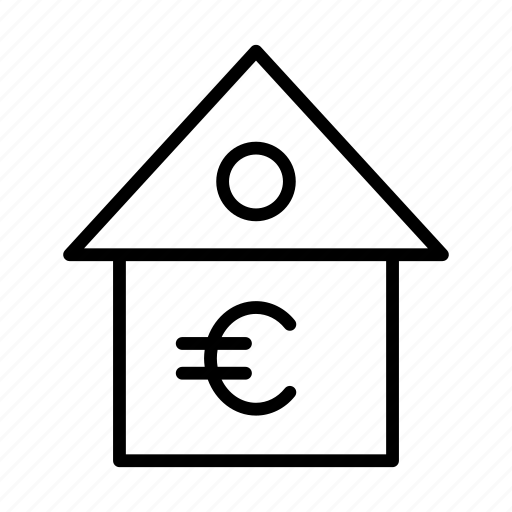 Building, euro, home, house, rent icon - Download on Iconfinder
