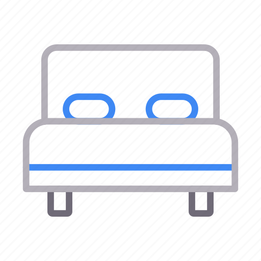 Bed, furniture, house, interior, pillow icon - Download on Iconfinder
