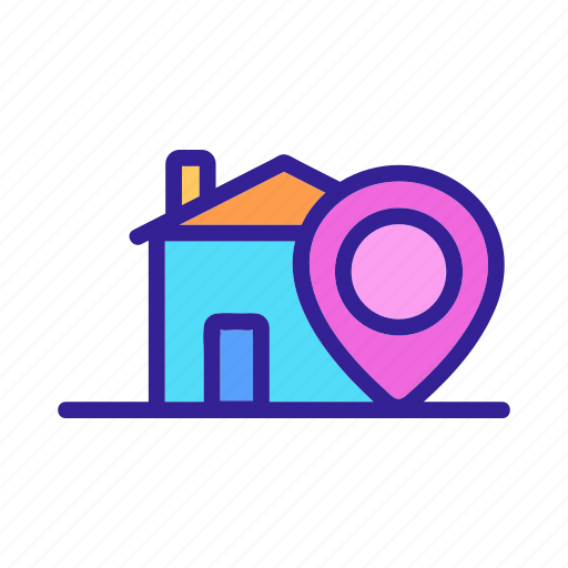 Building, contour, estate, house, real icon - Download on Iconfinder