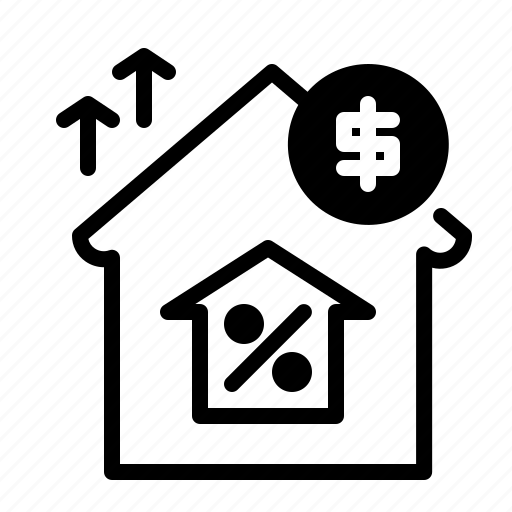 Assurance, house, increase, price icon - Download on Iconfinder