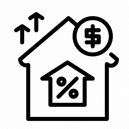 Assurance, house, increase, price icon - Download on Iconfinder