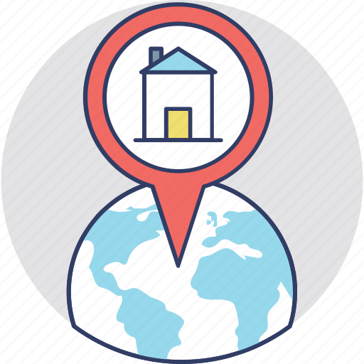 Home location, location holder, location pointer, map pin, navigation icon - Download on Iconfinder
