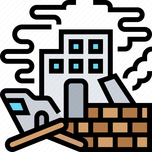 Encroachment, neighbor, building, problem, property icon - Download on Iconfinder