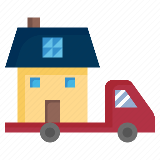 Move, home, moving, truck, real, estate, vehicle icon - Download on Iconfinder