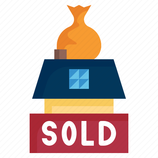 Sold, commerce, shopping, real, state, house, home icon - Download on Iconfinder