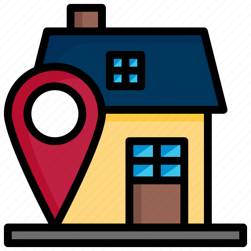 Location, map, pin, buildings, real, estate icon - Download on Iconfinder