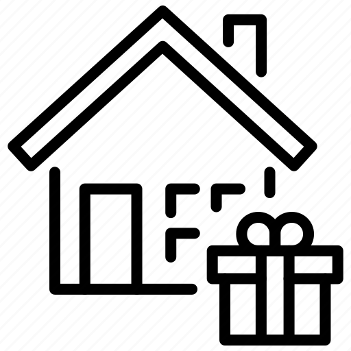 Surprise, real estate, house, gift, home, apartment, property icon - Download on Iconfinder