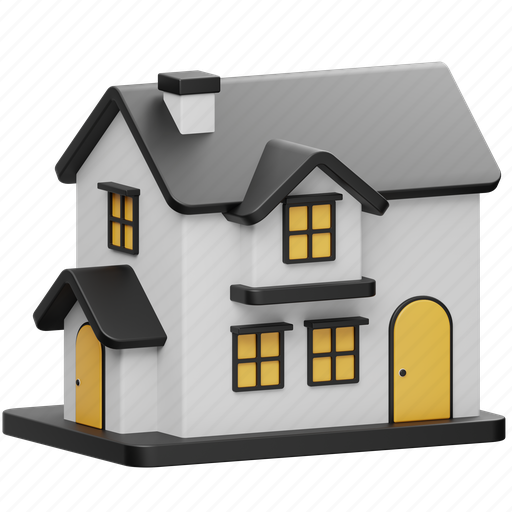 House, real estate, home, architecture, property, construction, building 3D illustration - Download on Iconfinder