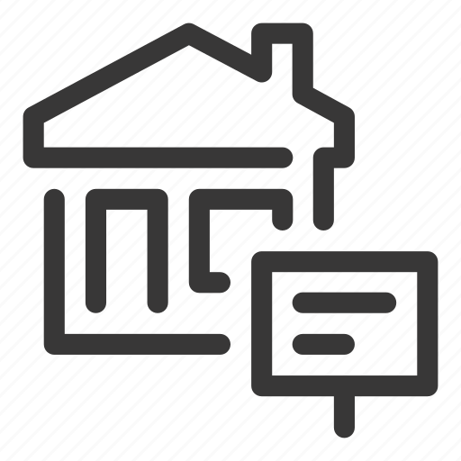 Home, house, real, estate, sign, signboard icon - Download on Iconfinder