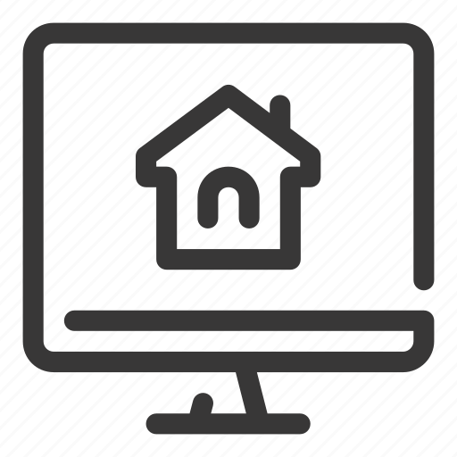 Home, house, real, estate, computer, pc, online icon - Download on Iconfinder