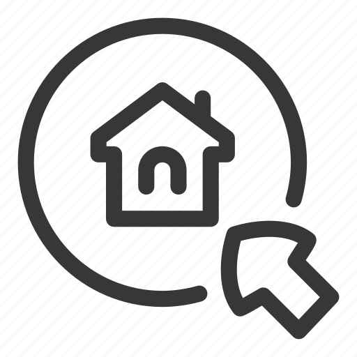 Home, house, real, estate, click, pick, arrow icon - Download on Iconfinder