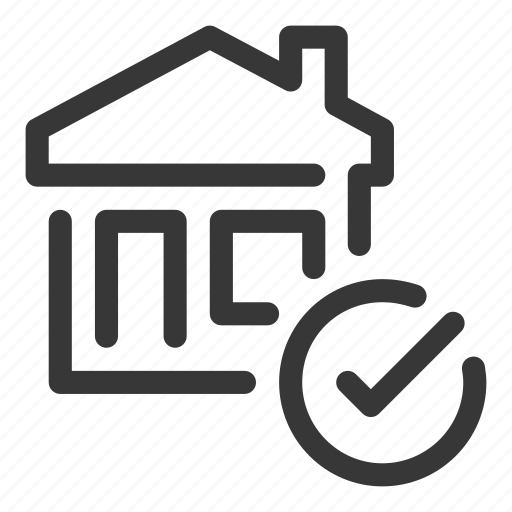 Home, house, real, estate, tick, check, mark icon - Download on Iconfinder