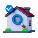 find house, find, magnifying glass, searching, house, property, real estate, building 