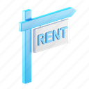 rent, sign, property