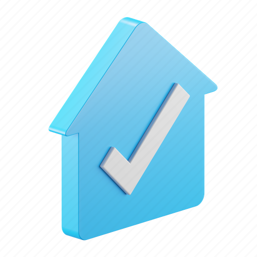 House, checkmark, verify, real estate icon - Download on Iconfinder