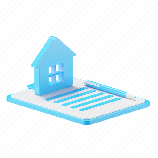 House, contract, real estate, property, paper icon - Download on Iconfinder