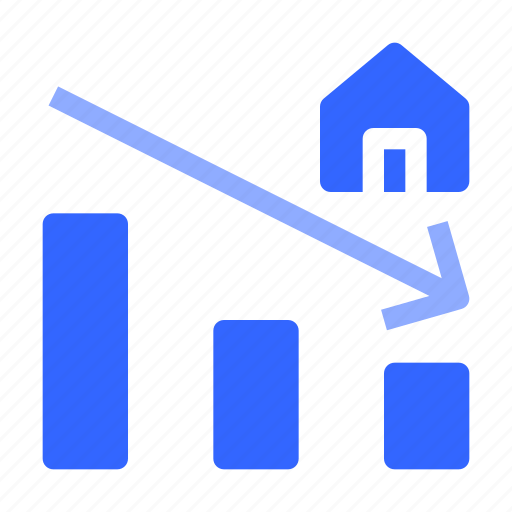 Property, decrease, house, value icon - Download on Iconfinder