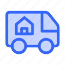 relocation, house, property, truck