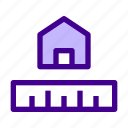 house, size, property, ruler, plan