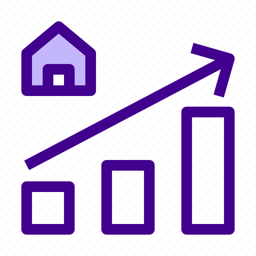Property, house, investment, growth, increase icon - Download on Iconfinder