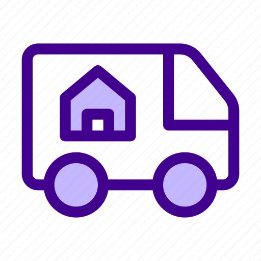 Relocation, house, property, truck icon - Download on Iconfinder