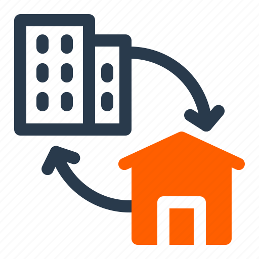 Change, house, change house, home improvement, renovation strategies, interior transformation, house remodeling icon - Download on Iconfinder