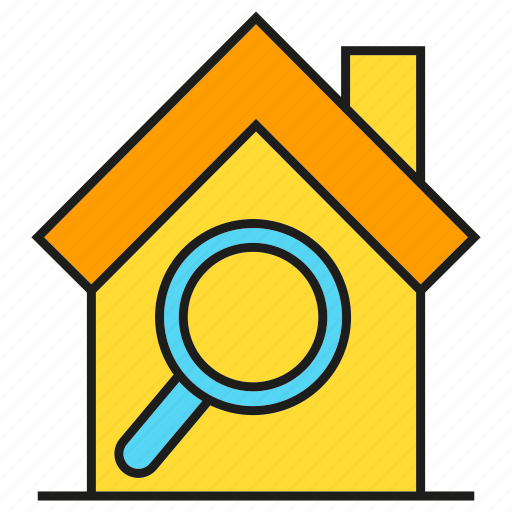 Estate, home, house, magnifier, real estate, search icon - Download on Iconfinder
