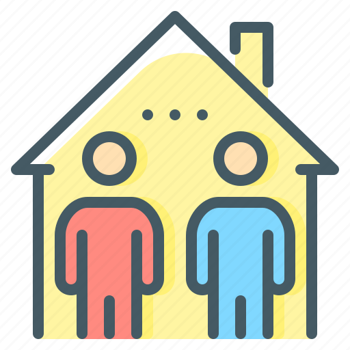 Co-living, home, house, living, people, sharing, home sharing icon - Download on Iconfinder
