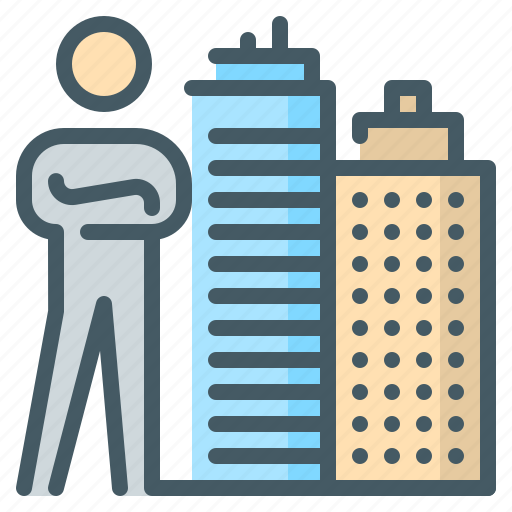 Agent, broker, buildings, landlord, rental, property agent, rental broker icon - Download on Iconfinder