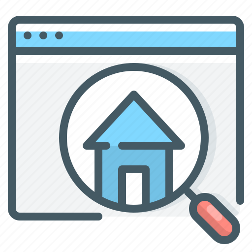 Find, home, house, magnifier, website, find home, find house icon - Download on Iconfinder