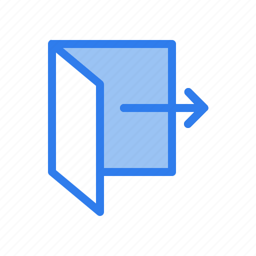 Door, estate, exit, log, open, out, real icon - Download on Iconfinder