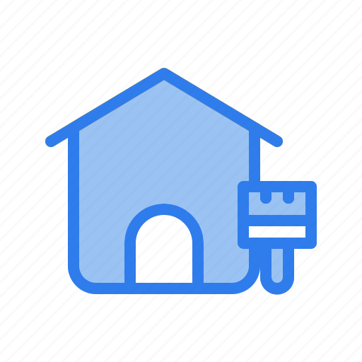 Brush, estate, home, paint, property, real, renovation icon - Download on Iconfinder