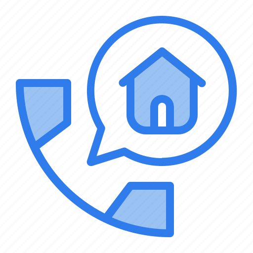 Call, contact, estate, home, house, property, real icon - Download on Iconfinder