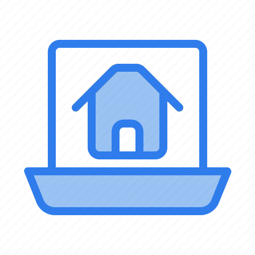 Electronic, estate, home, house, laptop, online, real icon - Download on Iconfinder