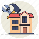 home, architecture, renovation, reconstruction, modification, wrench, hammer