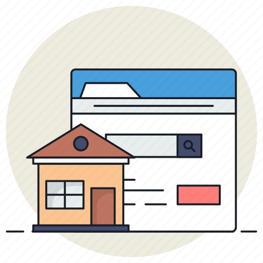 Online, house, rental, buying, property, building, website icon - Download on Iconfinder