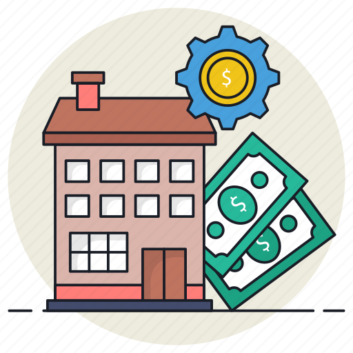 Building, real estate, money, cash, rental, payment icon - Download on Iconfinder