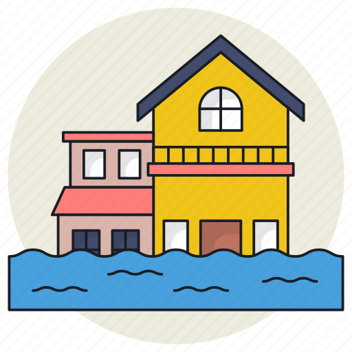 Real estate, water, damage, insurance, smart house, smart home, property icon - Download on Iconfinder