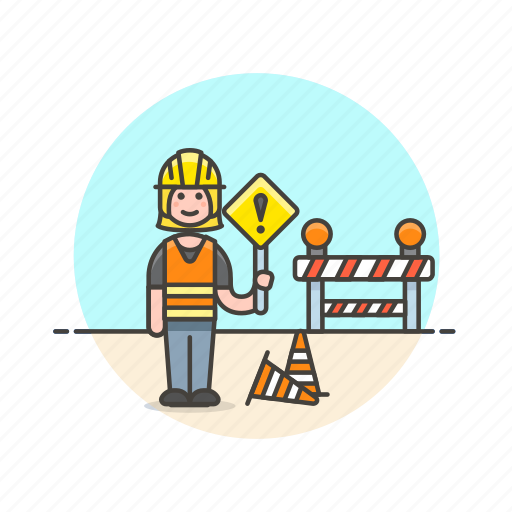 Construction, estate, real, worker, helmet, sign, woman icon - Download on Iconfinder