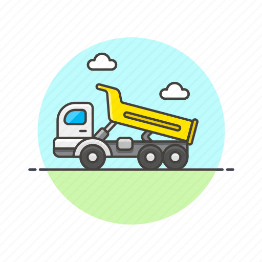 Construction, dump, estate, real, truck, build, transport icon - Download on Iconfinder